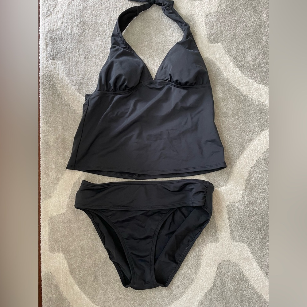 Black Halter Bikini Set